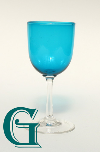 AQUA BLUE WINE GLASS